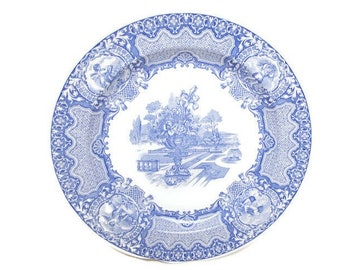 Vintage SPODE Blue Room Collection SEASONS Plate - Made in England - Blue and White - 10 1/2"