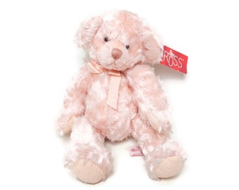 Vintage RUSS Berrie ISABELLA - Pink Teddy Bear - Corduroy Paws - Stuffed Plush - 13 Inch - NWT