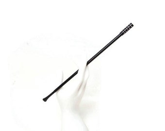 Vintage Style Black Telescoping Cigarette Holder with Rhinestones - Flapper Gatsby Accessory - 14 Inch