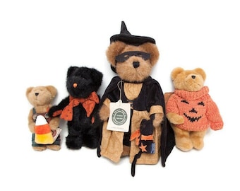 Vintage Boyds Bears Autunno e Halloween - Pauly Punkley 919637, Boo 94698YC, Endora Spellbound 81004, Arlo 98040 - Orsi di peluche Tag originali