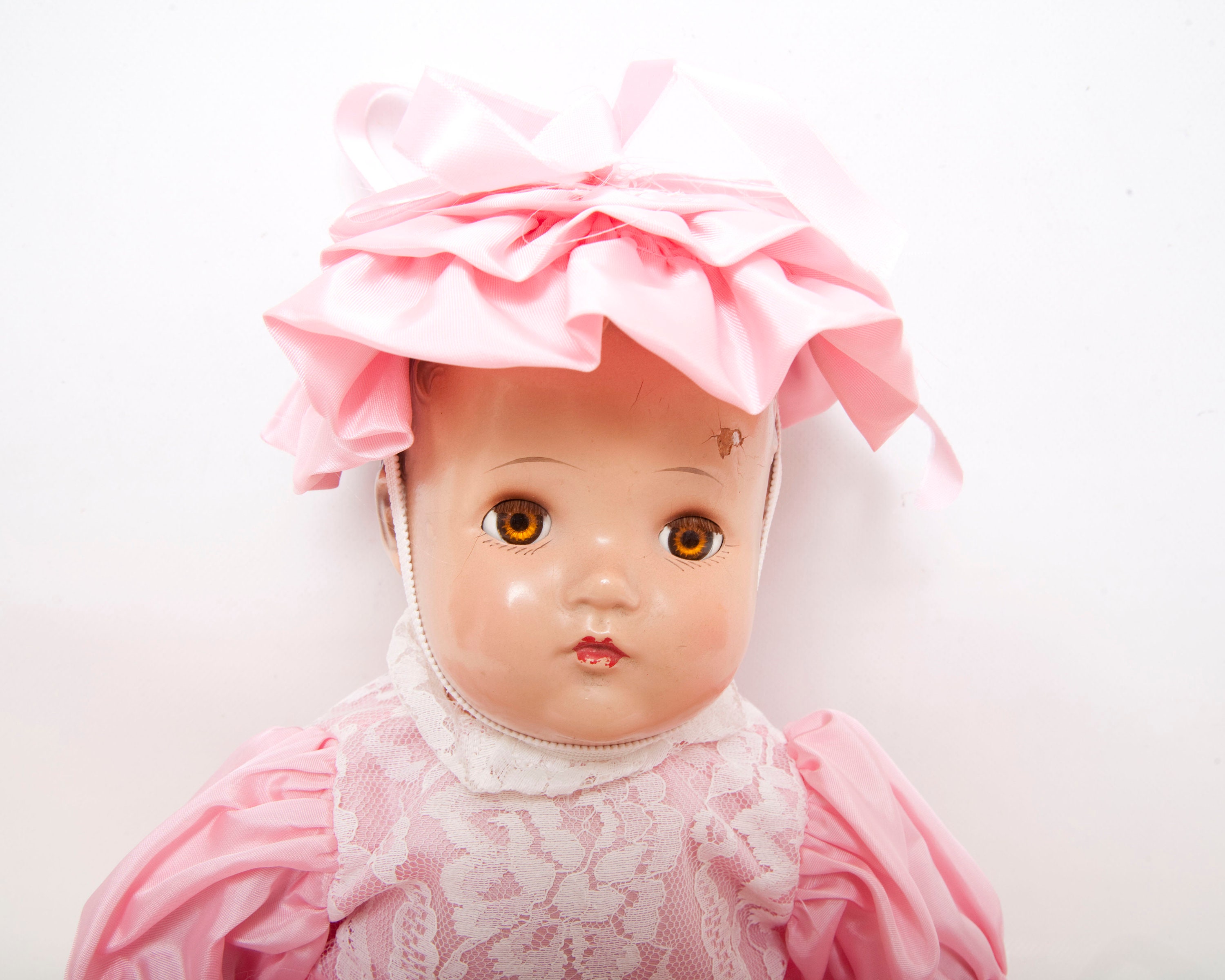 gevechten Spotlijster noodsituatie Antique Composition Doll Crying Baby Doll Blinking Eyes ABC - Etsy Denmark