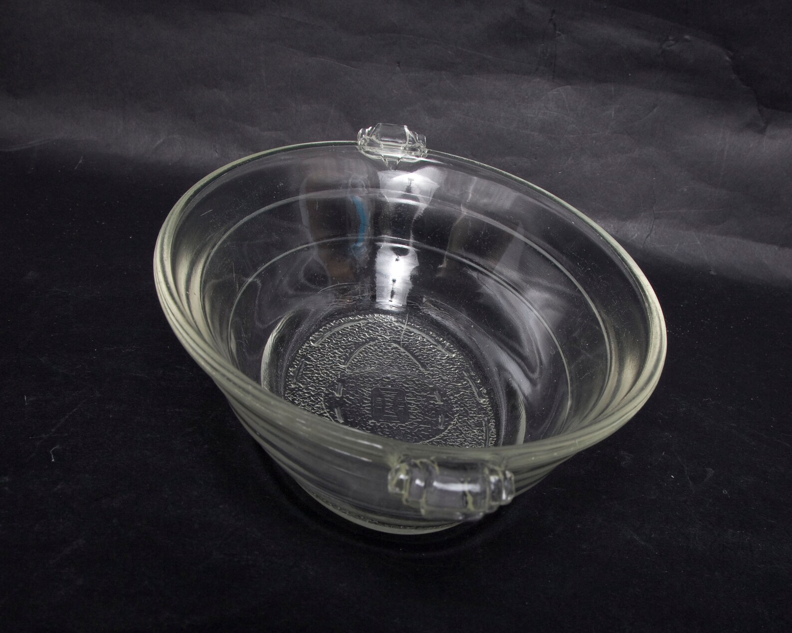 Vintage GLASBAKE 060 Oval Glass Bowl With Handles Clear Glass Etsy