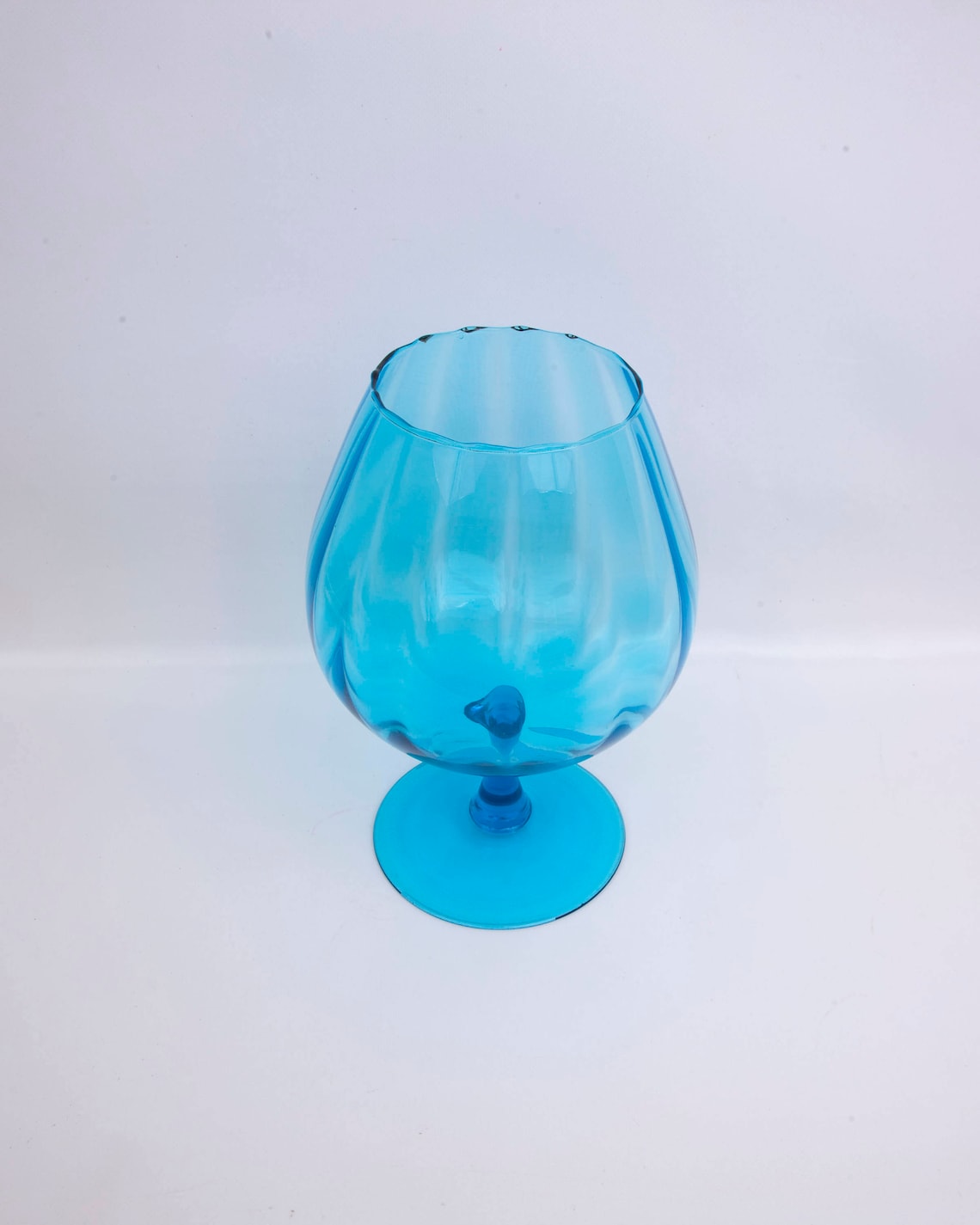 Vintage EMPOLI Balloon Glass Vase Brandy Snifter 11 Inch Large Etsy