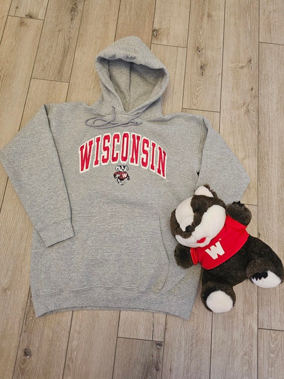 Vintage Wisconsin Badgers - Hooded Sweatshirt - S… - image 2