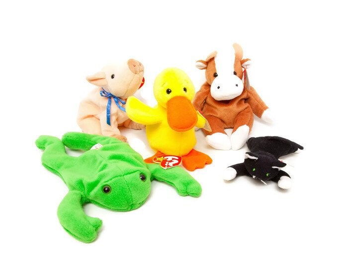 Jahrgang Ty Beanie Babys Viel Frosch Kuh Katze Ente Schwein | Etsy