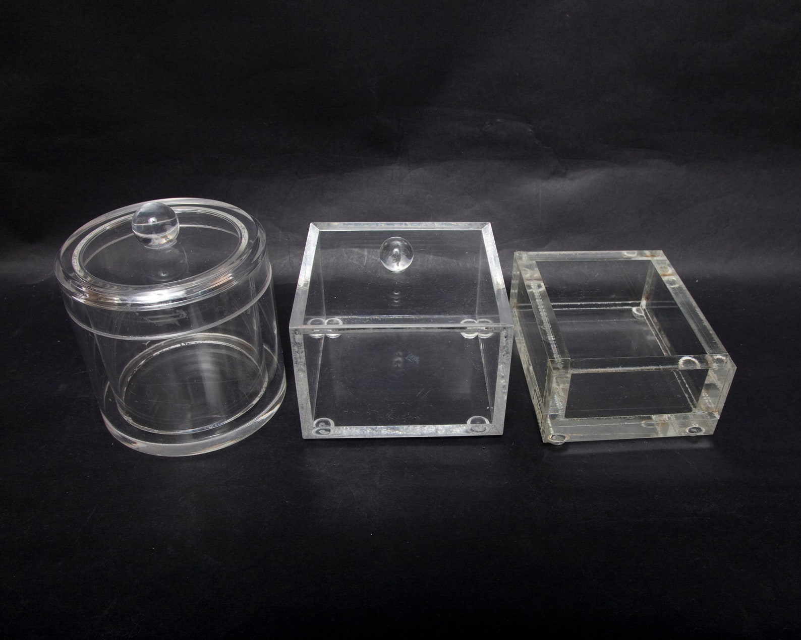 Vintage Lucite Boxes Jewelry Box Storage Containers Acrylic Etsy
