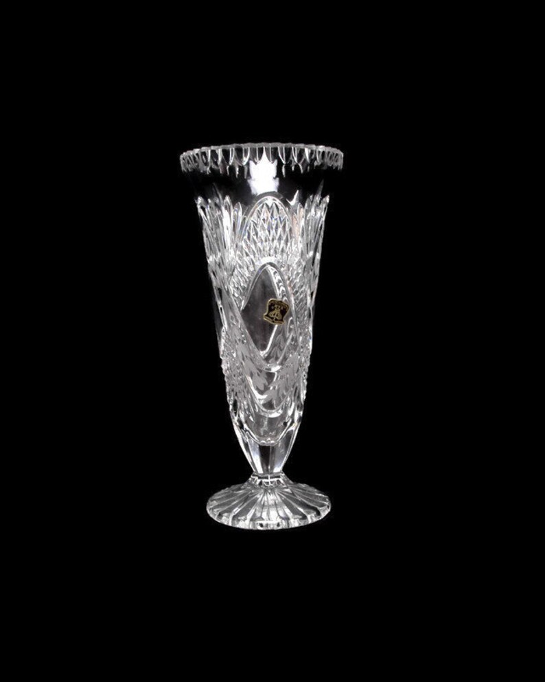 Vintage West Germany Vase Genuine Hand Cut Lead Crystal Vase Etsy