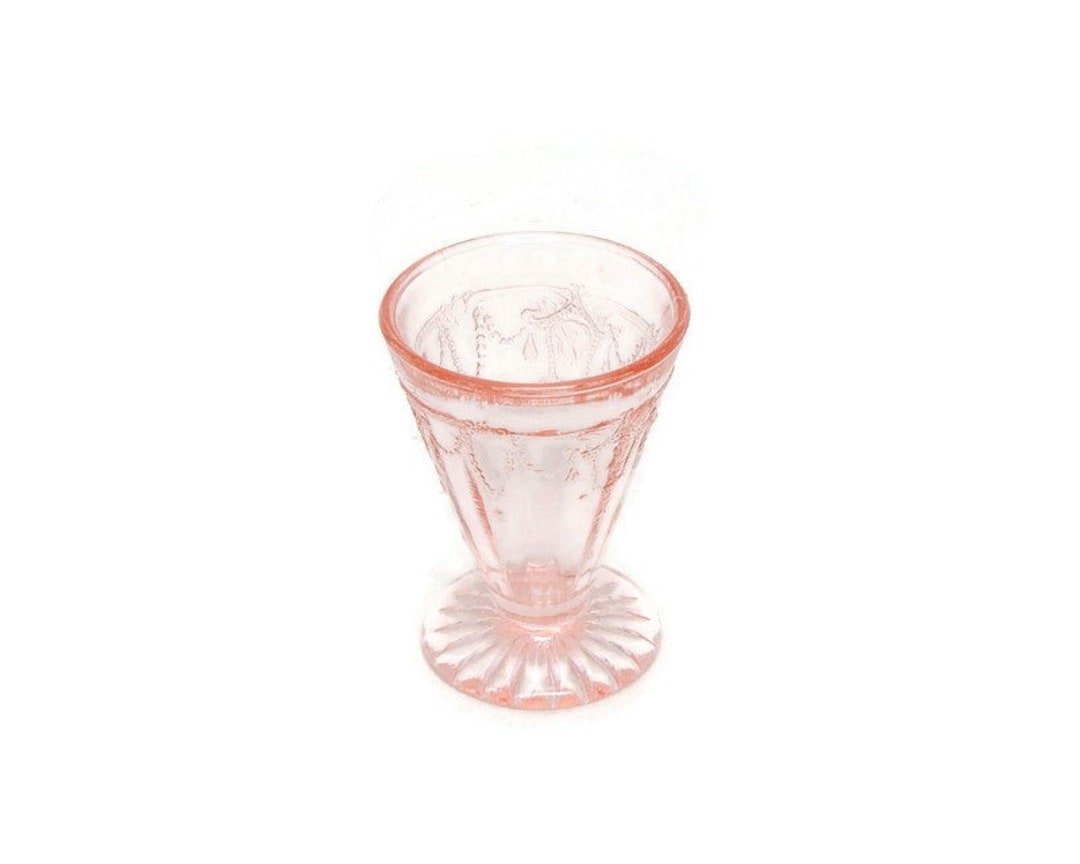 Vintage Pink Depression Glass Toothpick Holder Shot Glass Etsy