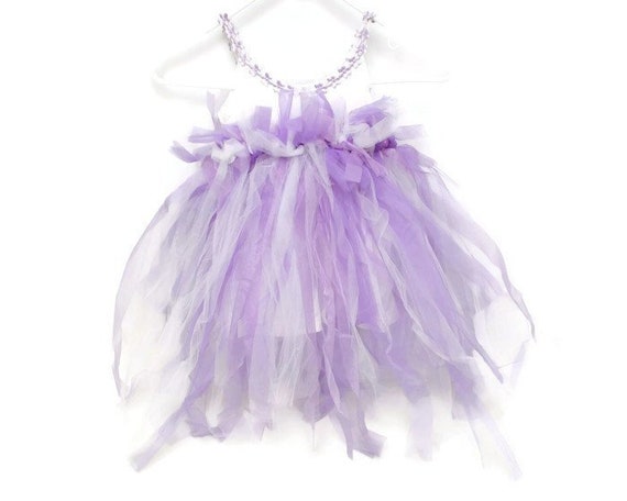 Vintage Tulle Tutu Dress Purple Glitter Little Gir