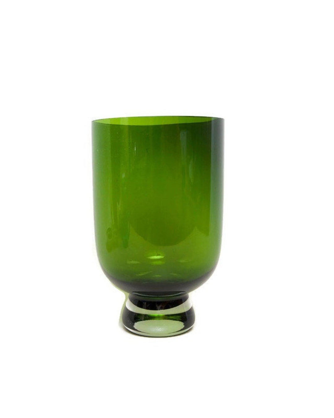 Vintage Emerald Green Crystal Vase Reijmyre of Sweden Monica Etsy