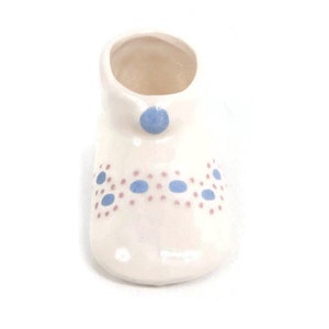 Vintage Porcelain Baby Shoe Planter: Hand-Painted Nursery Decor