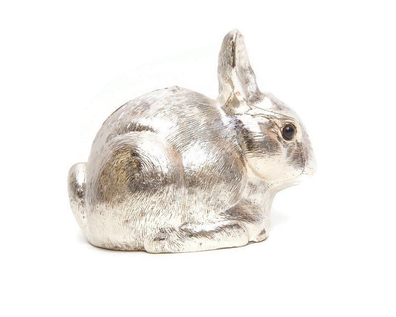 Vintage Reed and Barton Bunny Bank Silver Plate Tarnish Protected