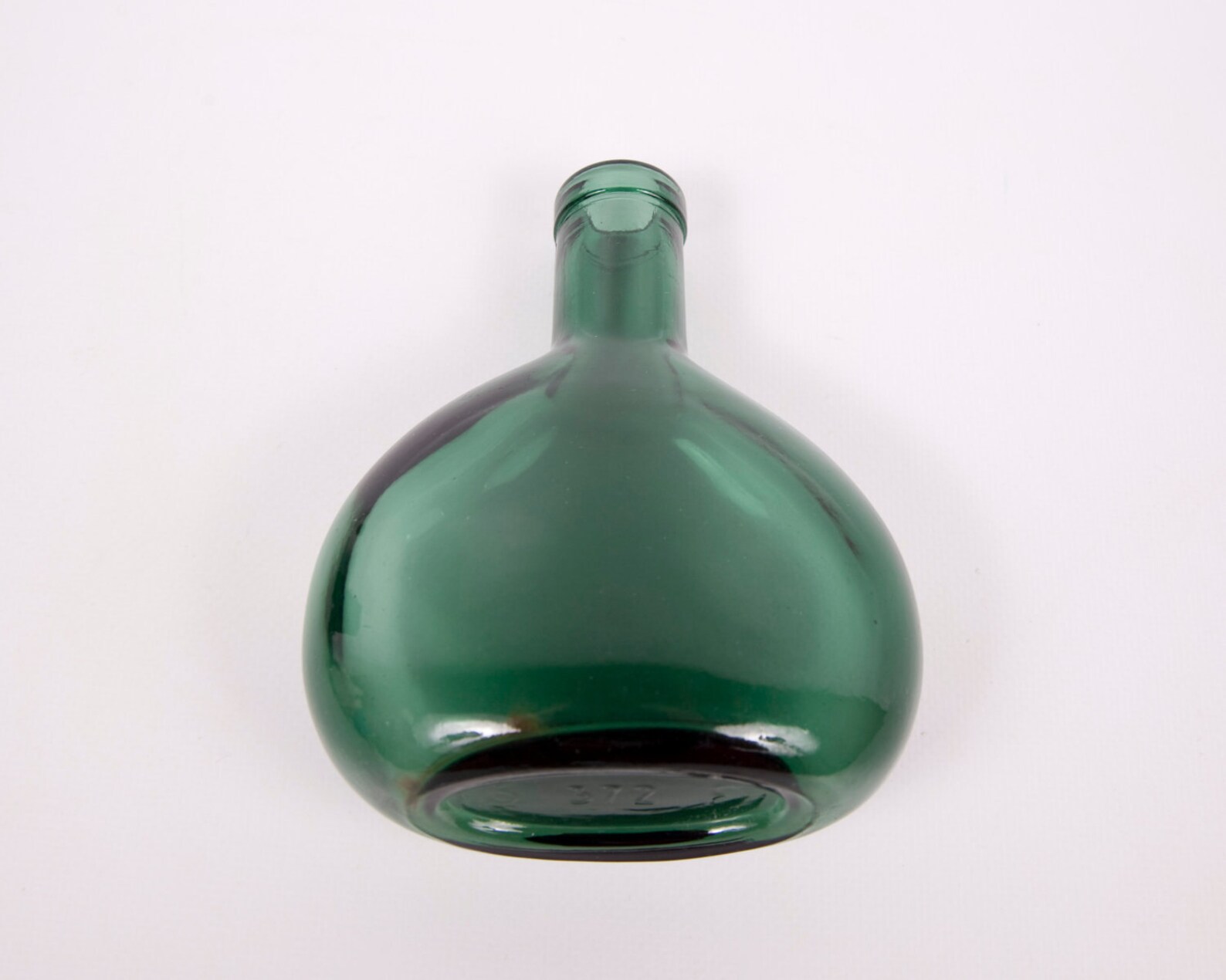 Vintage Emerald Green Glass Bottle Vase Wine Bottle Etsy