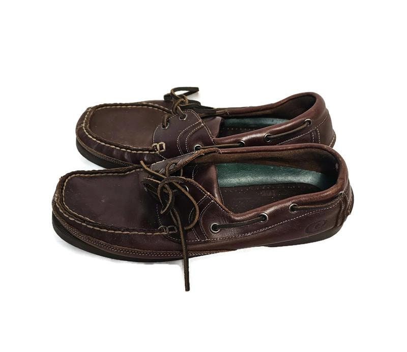 Men’s Dexter USA Leather Boat Shoes Size 11 – Classic 2-Eye Deck Loafers in  Rich Brown