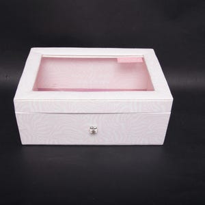 Vintage Baby Phat Vanity Box – Stampa animalier rosa, pomello in cristallo