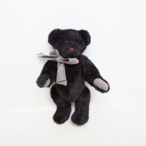 Boyds Bear URSA Orsacchiotto nero snodato 14 pollici Zampe con fiocco pied de poule Animale di peluche ripiene Collezione Archivio immagine 3