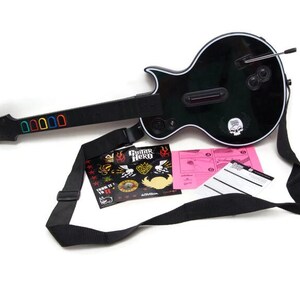 Guitar Hero Wireless Les Paul Controller PS3 w/ Smash Hits Game Strap Stickers - PlayStation 3 Bundle