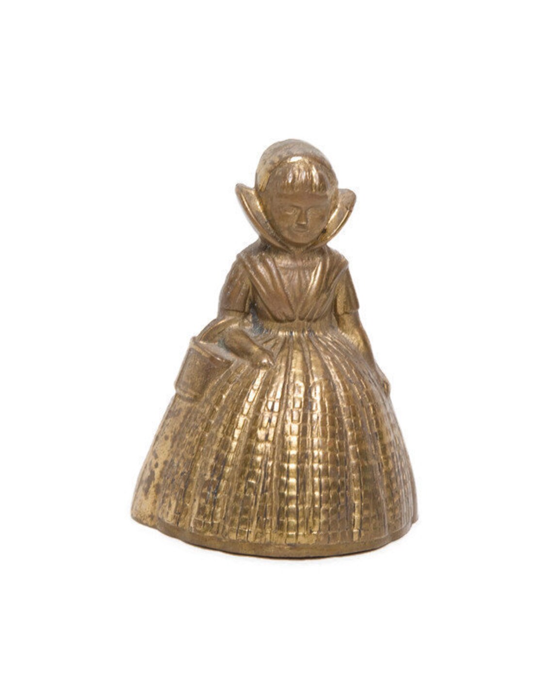 Vintage Solid Brass Bell Lady Shaped Made in England Original Etsy