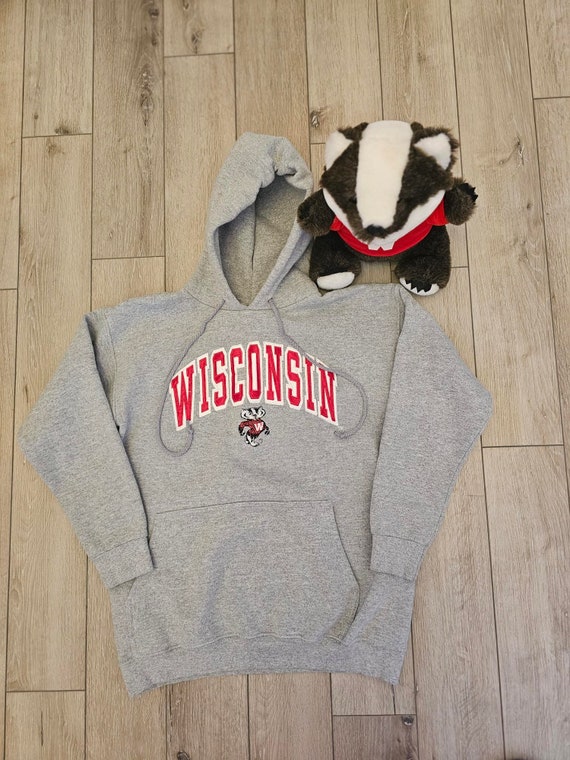 Vintage Wisconsin Badgers - Hooded Sweatshirt - S… - image 7