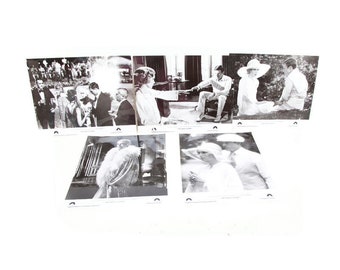 Vintage 1974 The Great Gatsby Movie Photos – Set of 5 Black and White 8x10 Stills – Paramount Pictures – Mia Farrow & Robert Redford