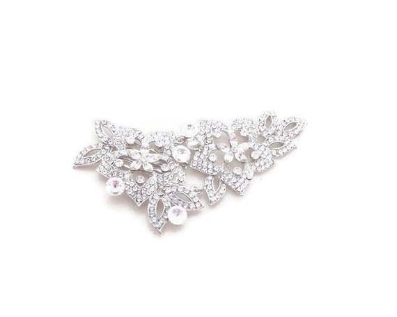 Mariell Bridal Hair Comb - Cubic Zirconia Crystals, Platinum 