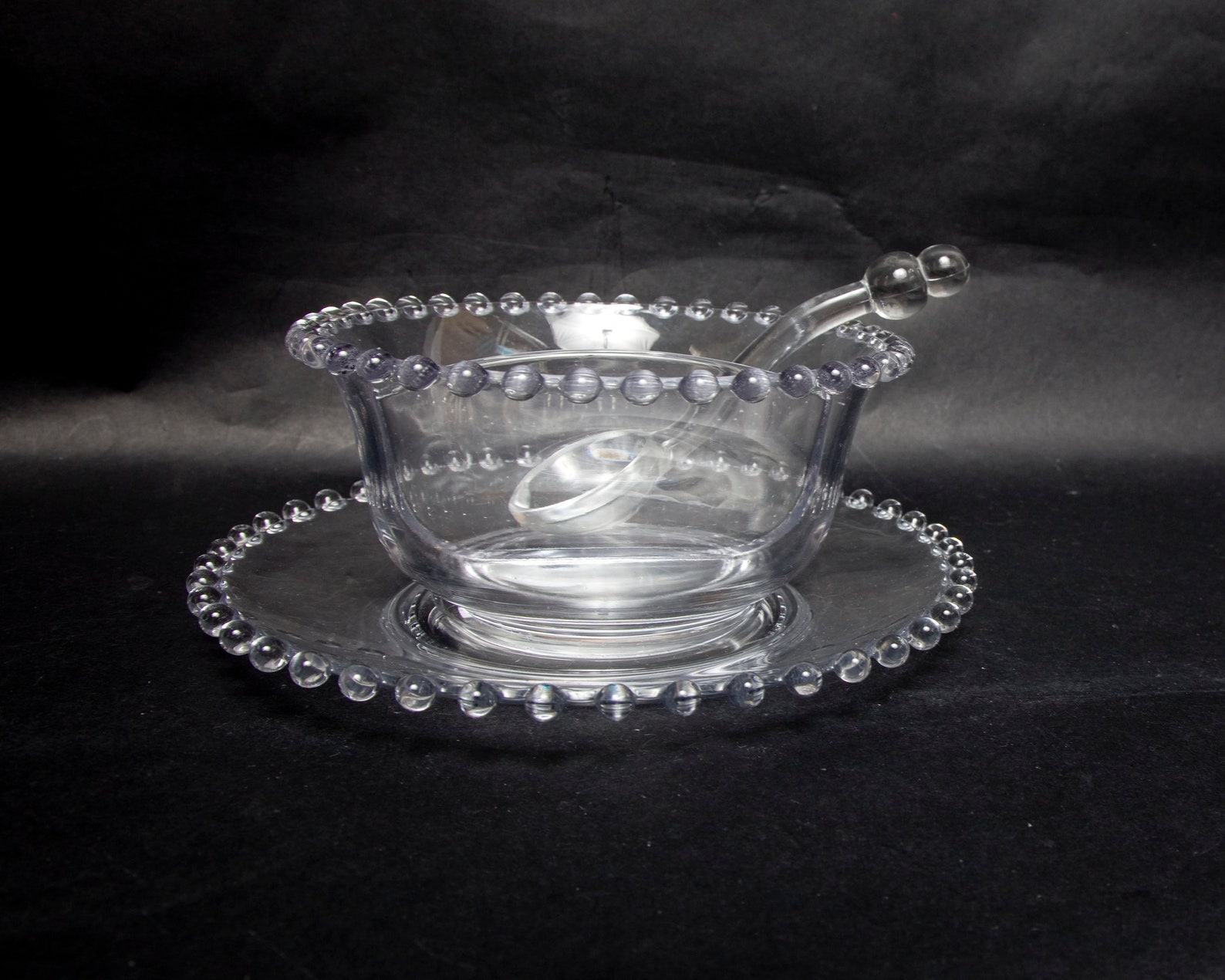 Vintage Imperial Candlewick Mayo Condiment Set Divided Bowl Etsy