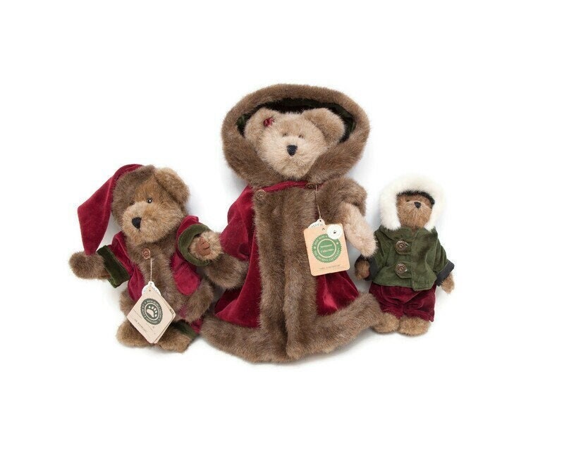Boyds Bears クリスマスぬいぐるみ：ジョイント付きバーガンディ