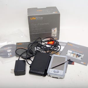 PDA PalmOne LifeDrive vintage: Mobile Manager da 4 GB con stilo e scatola (non testato, senza caricabatterie)