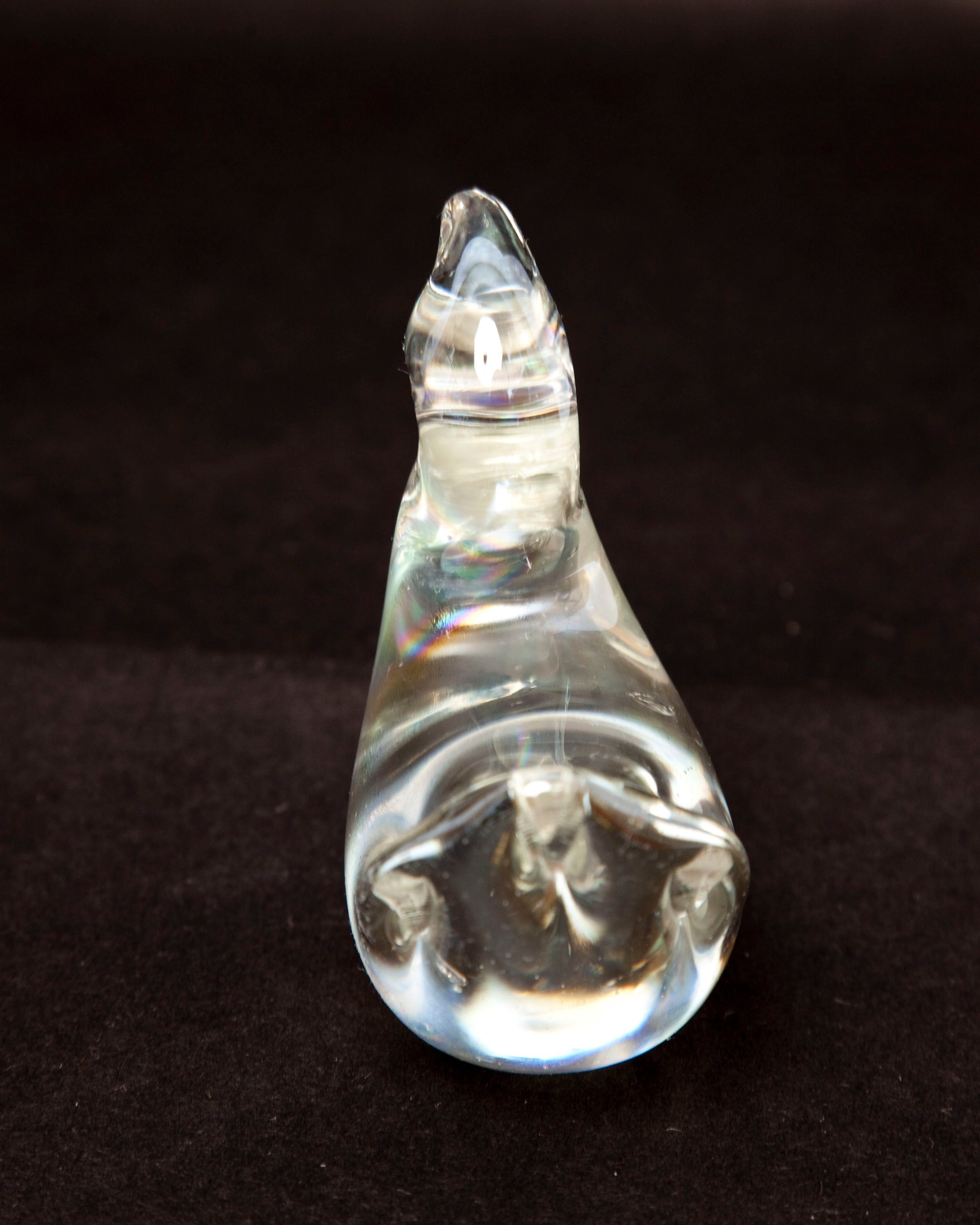 Vintage Blown Glass Duck Art Glass Iridescent Duck Etsy