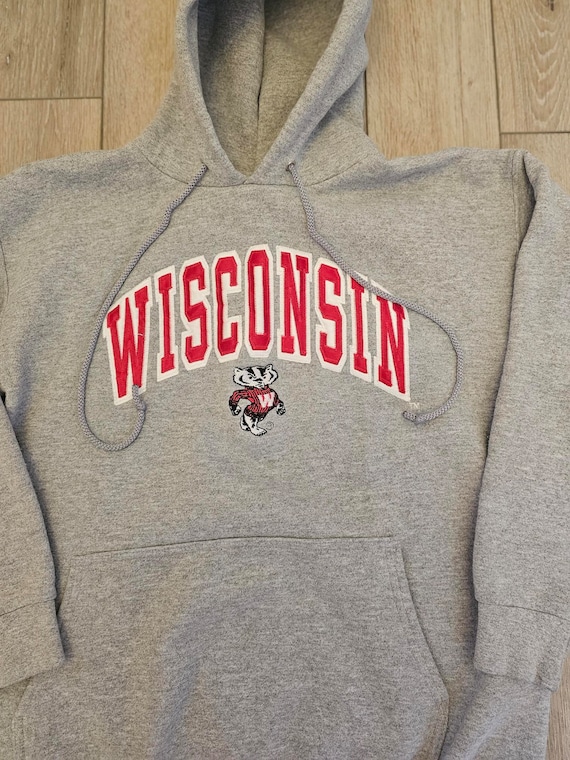 Vintage Wisconsin Badgers - Hooded Sweatshirt - S… - image 8