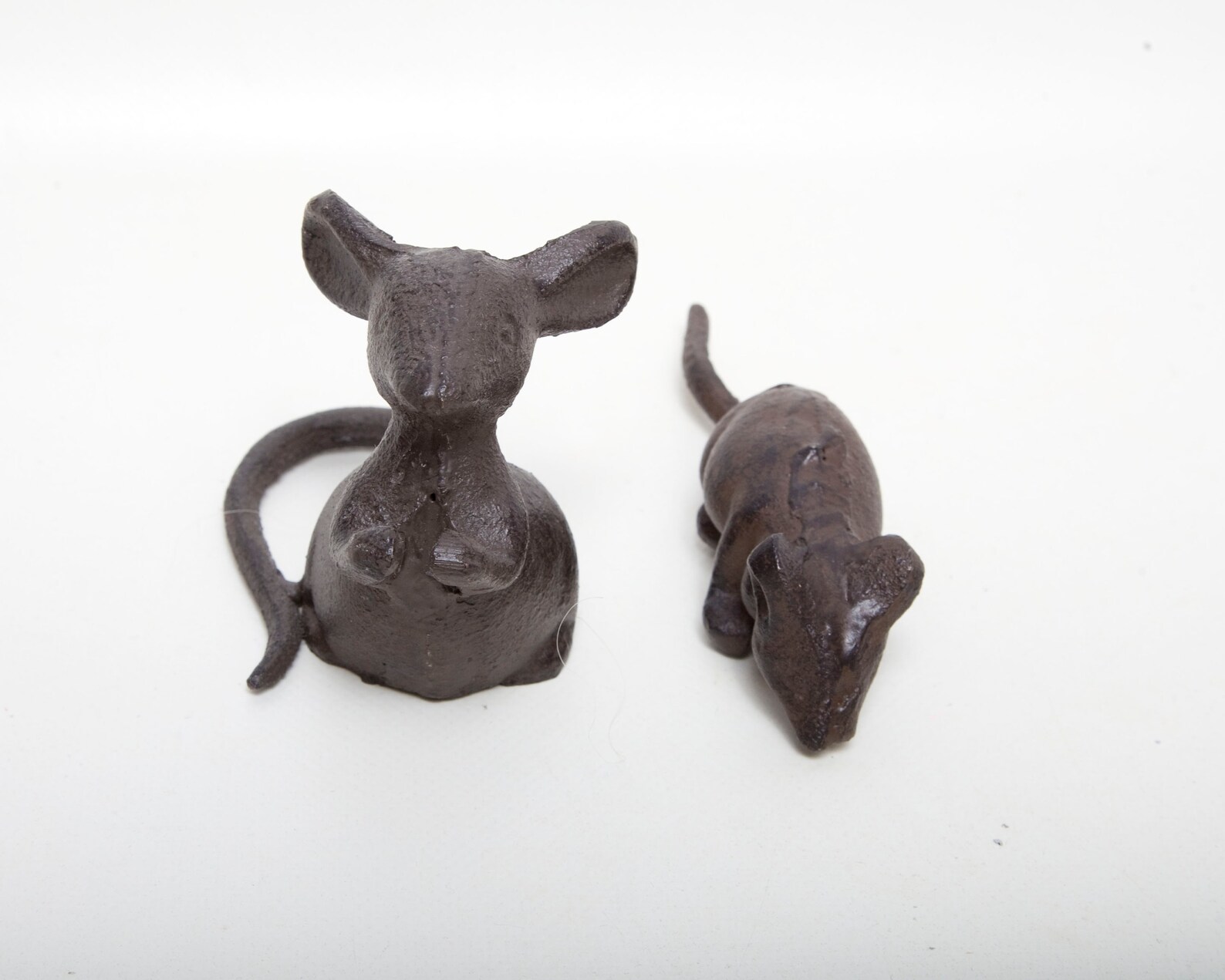 Vintage Cast Iron Mouse Figurines Metal Mice Paperweights Set Etsy