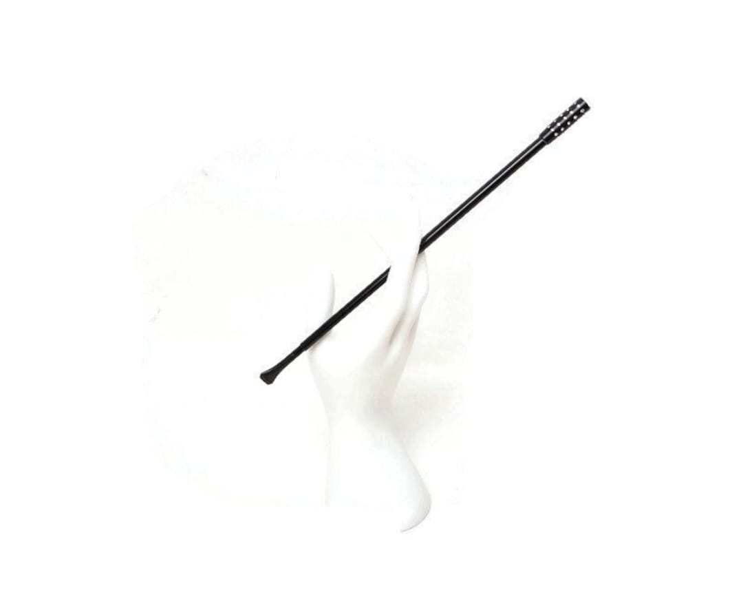 Useful Hold 20 Cigarettes Stainless Steel Cig Holder Metal / Leather