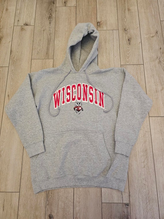 Vintage Wisconsin Badgers - Hooded Sweatshirt - S… - image 6