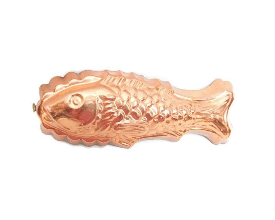 Vintage Solid Copper Fish Mold 12 Inch JELLO Mold Cake Pan Etsy