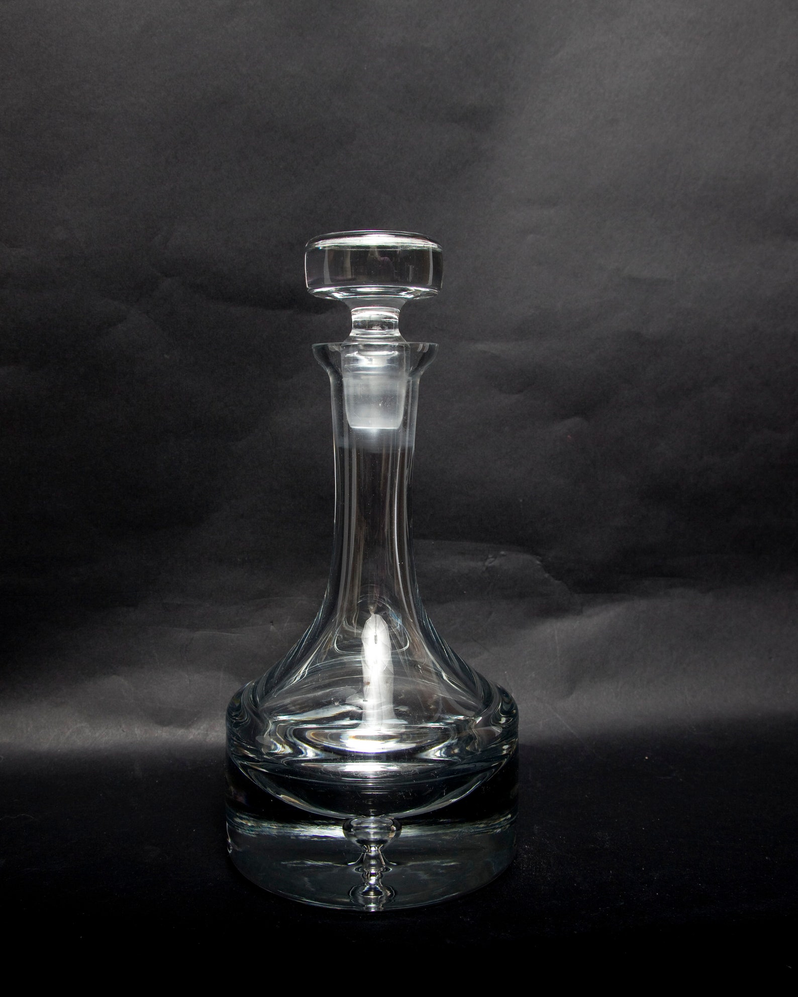 KROSNO Crystal Decanter With Stopper Bubble in Base Made in Etsy