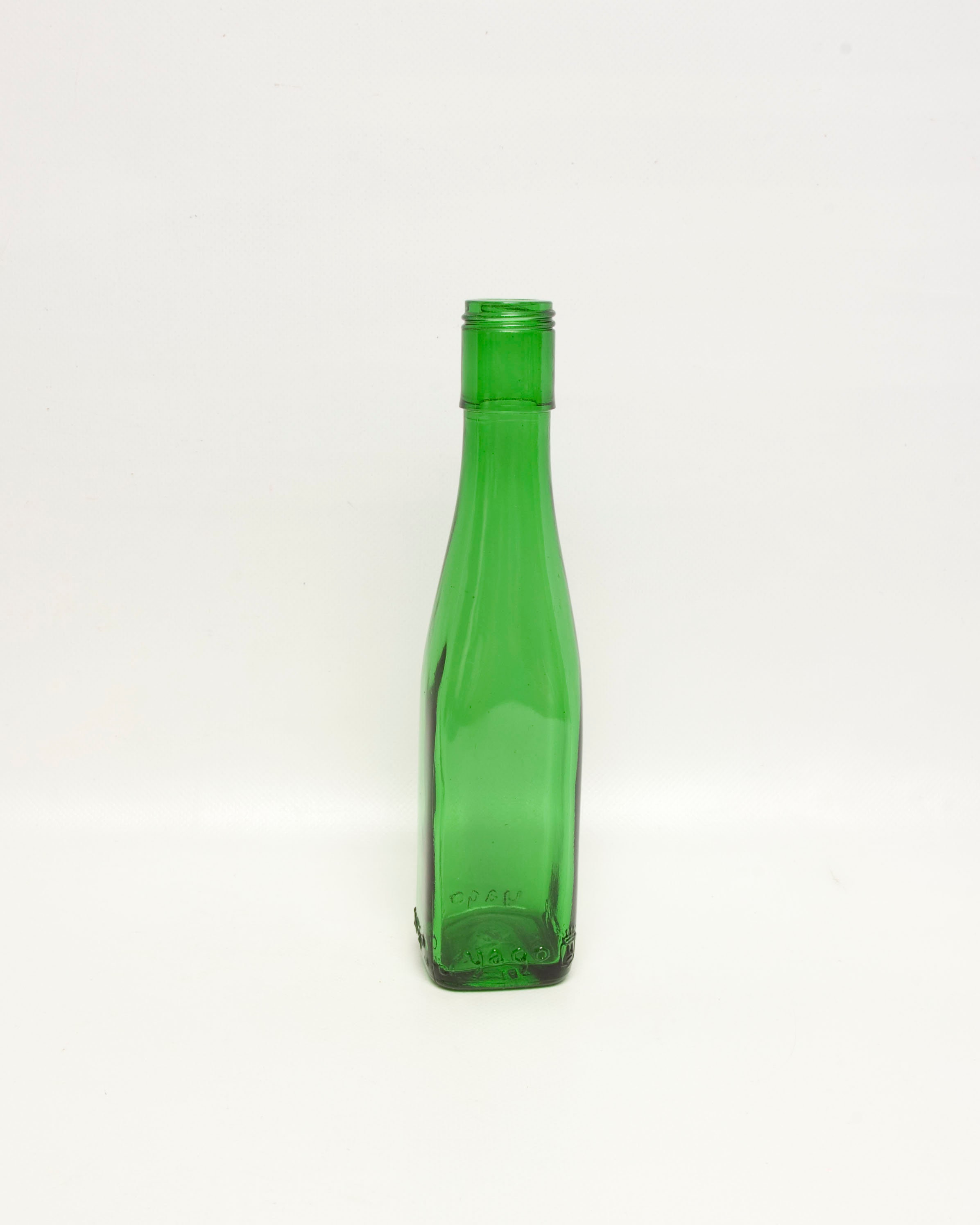 Vintage Double Gourd Green Glass Bottle Gurgle Shaped