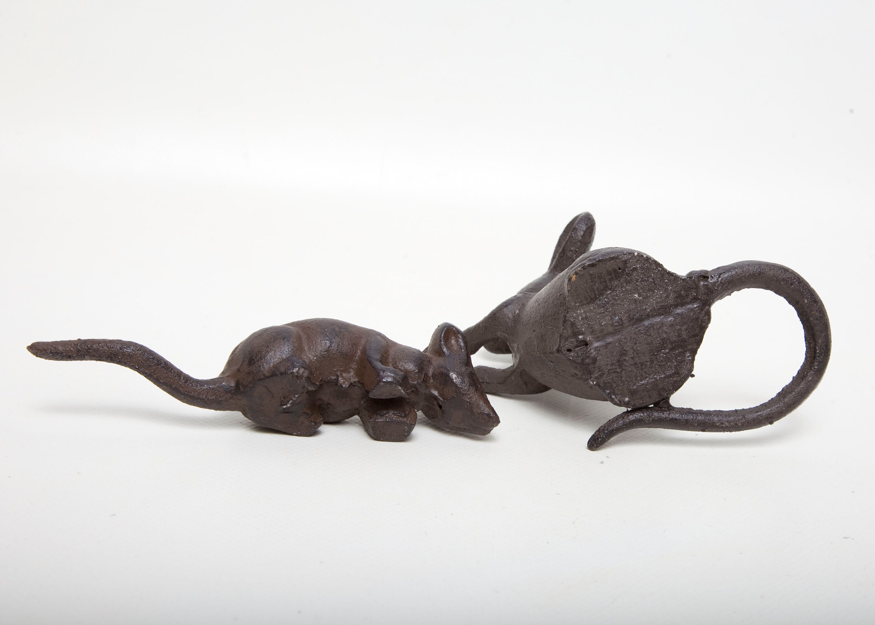 Vintage Cast Iron Mouse Figurines Metal Mice Paperweights Set Etsy