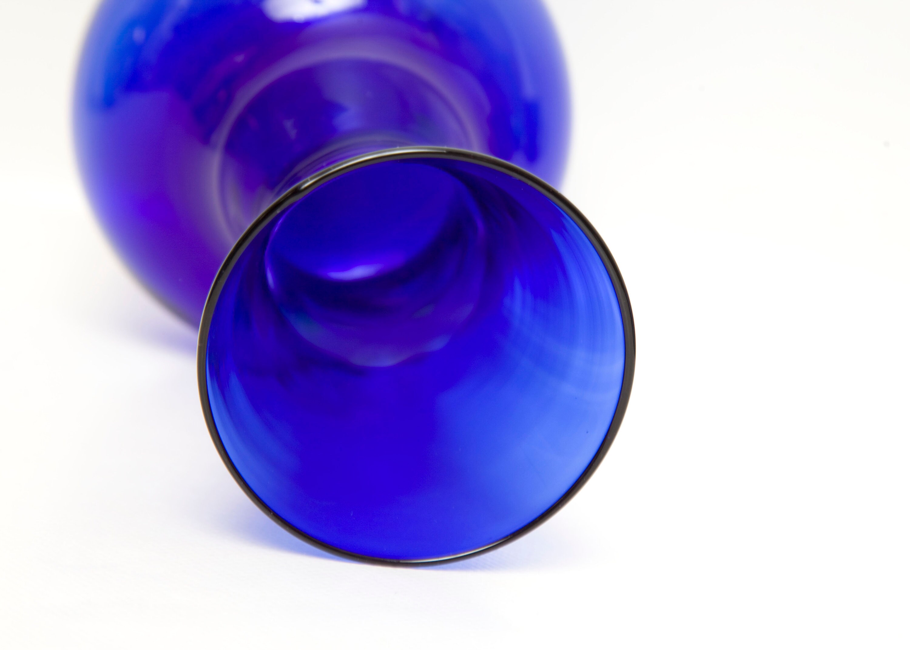 Vintage Cobalt Blue Glass Vase Illusions Blown Glass Indiana Etsy