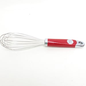 KitchenAid Red Utility Whisk - Stainless Steel Wires - 10&quot; Whisk for Blending, Whipping, Mixing - Dishwasher Safe - Excellent Condition
