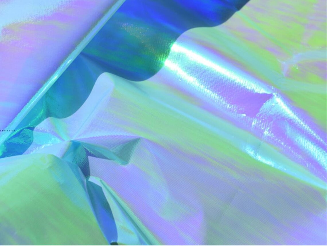 Aqua Blue Color Changing Laser colorful Fabric TPU surface Etsy