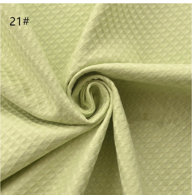 Waffle Weave Cotton Fabric Pastal Waffle Check Cotton Fabric Etsy