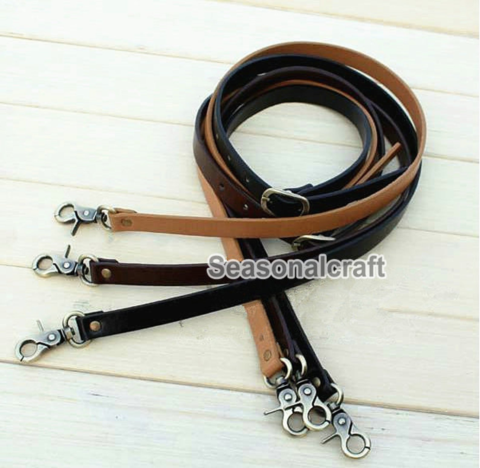 1piece 1.5cm wide PU Leather straps with Brass hardware Etsy
