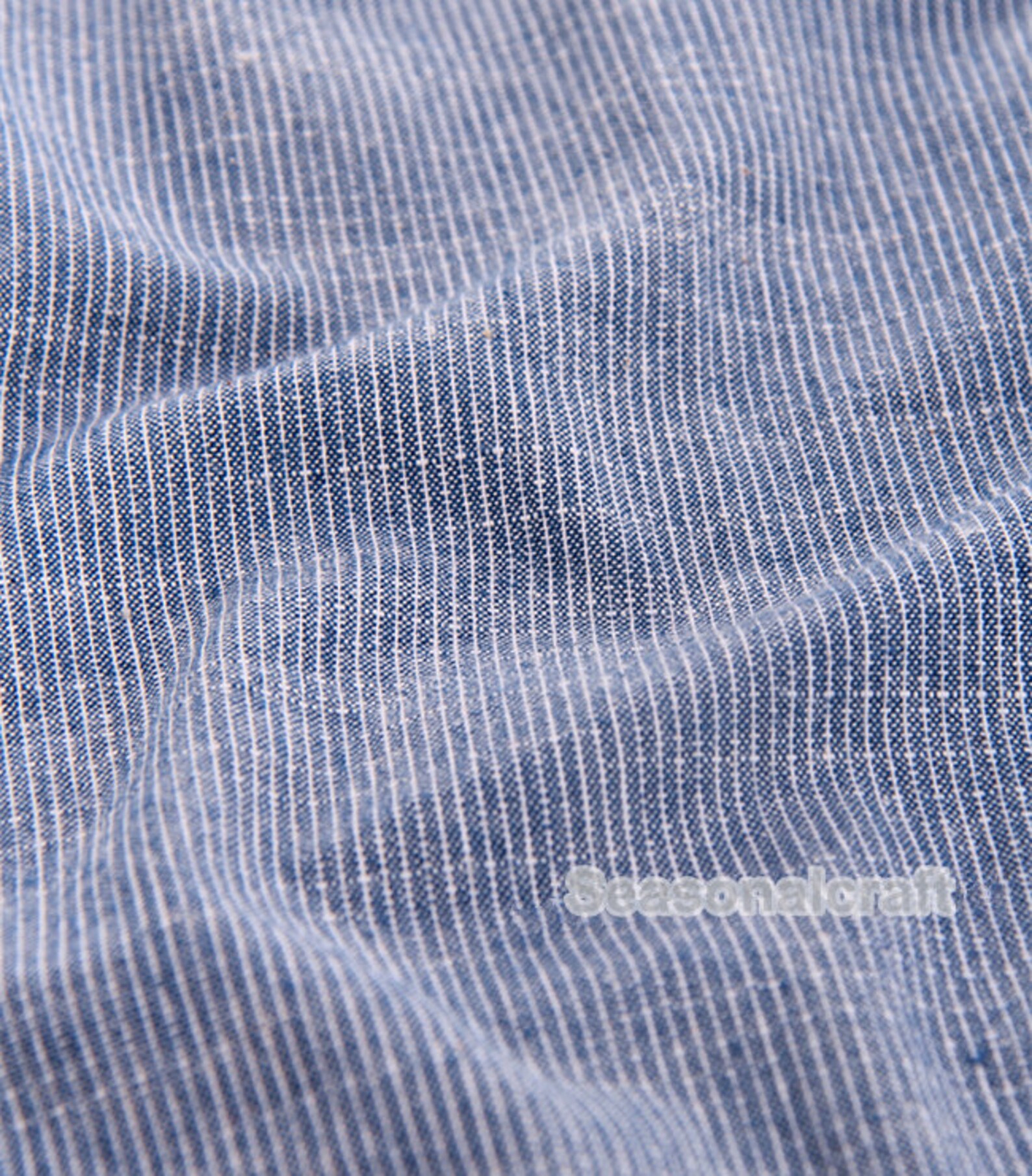 Summer Yarndyed Cotton Linen Fabric soft fabric Simple blue Etsy