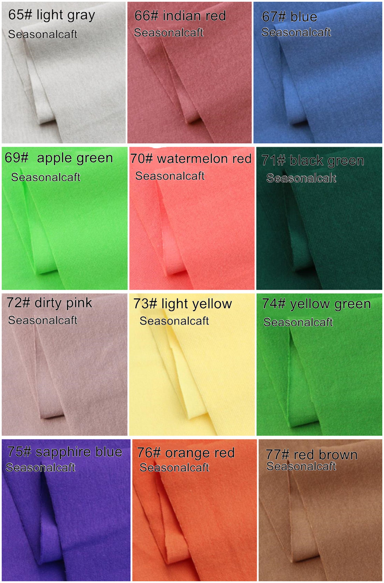 80 colors Cotton Elastic Rib Knit Fabric Tube7.8 Etsy