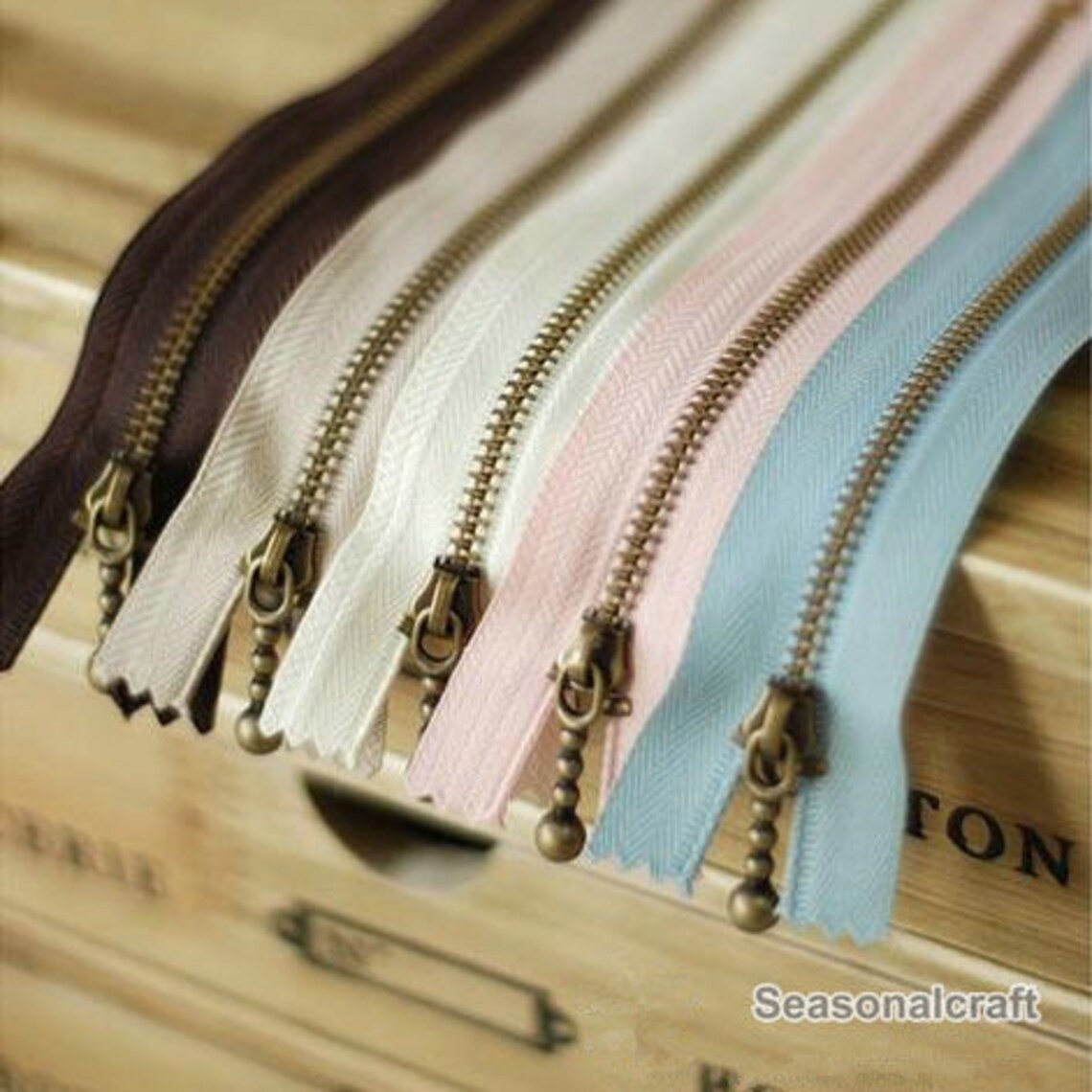 5Pieces Metal zipper Antique Brass Zippers 15cm 5.9 Etsy