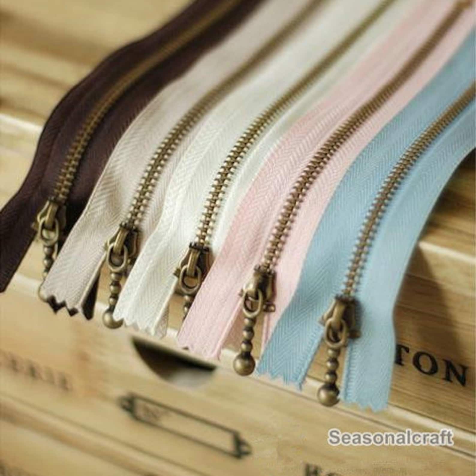 5Pieces Metal zipper Antique Brass Zippers 15cm 5.9 Etsy