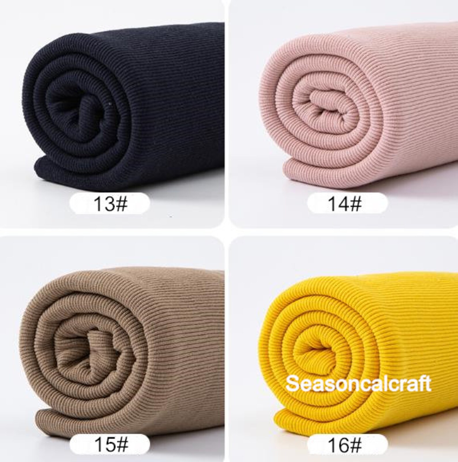 22 colors Cotton Elastic Rib Knit Fabric Tube7.8 Etsy