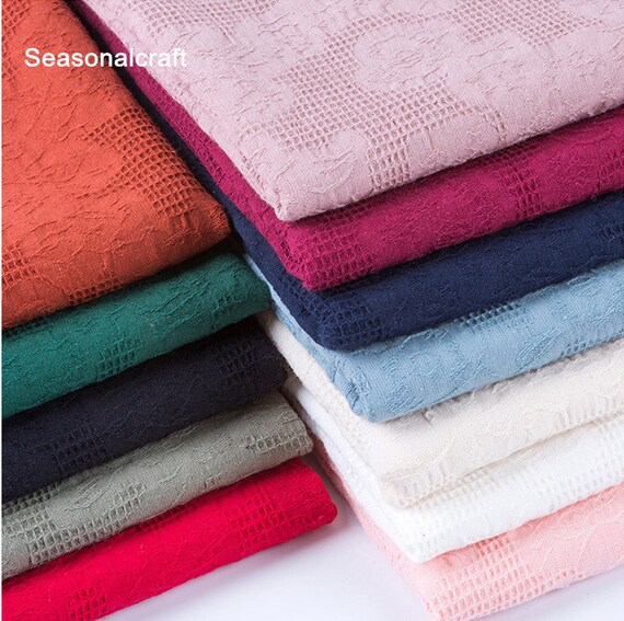 Jacquard Cotton Fabric Jacquard Fabric Soft and thin Cotton Etsy