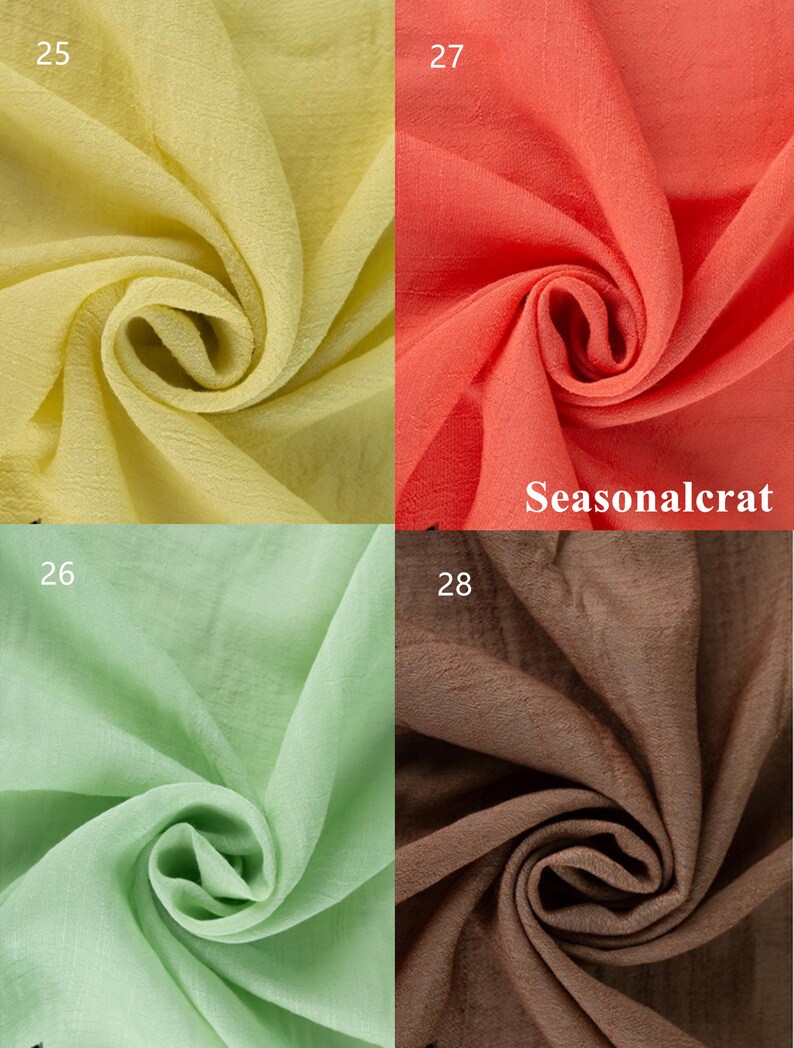 Summer Cotton Linen Fabric Breatability Bamboo Fiber Hemp Etsy