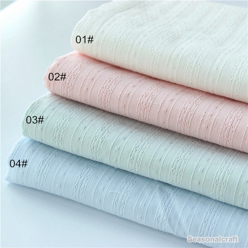 Pure Jacquard Wave yarndyed Strip Cotton Yarn fabric Soft Etsy